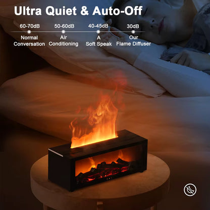 Humidifier with flame and LED light